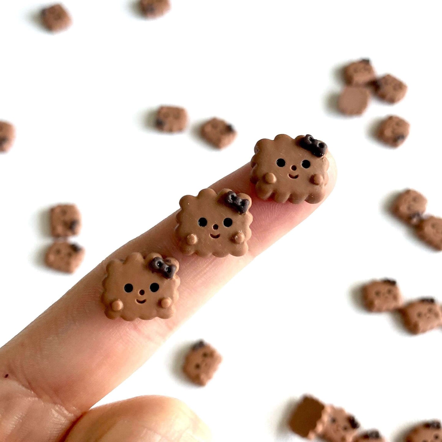 Happy Kawaii Mini cookies Dollhouse miniatures - Blacksparrowuk