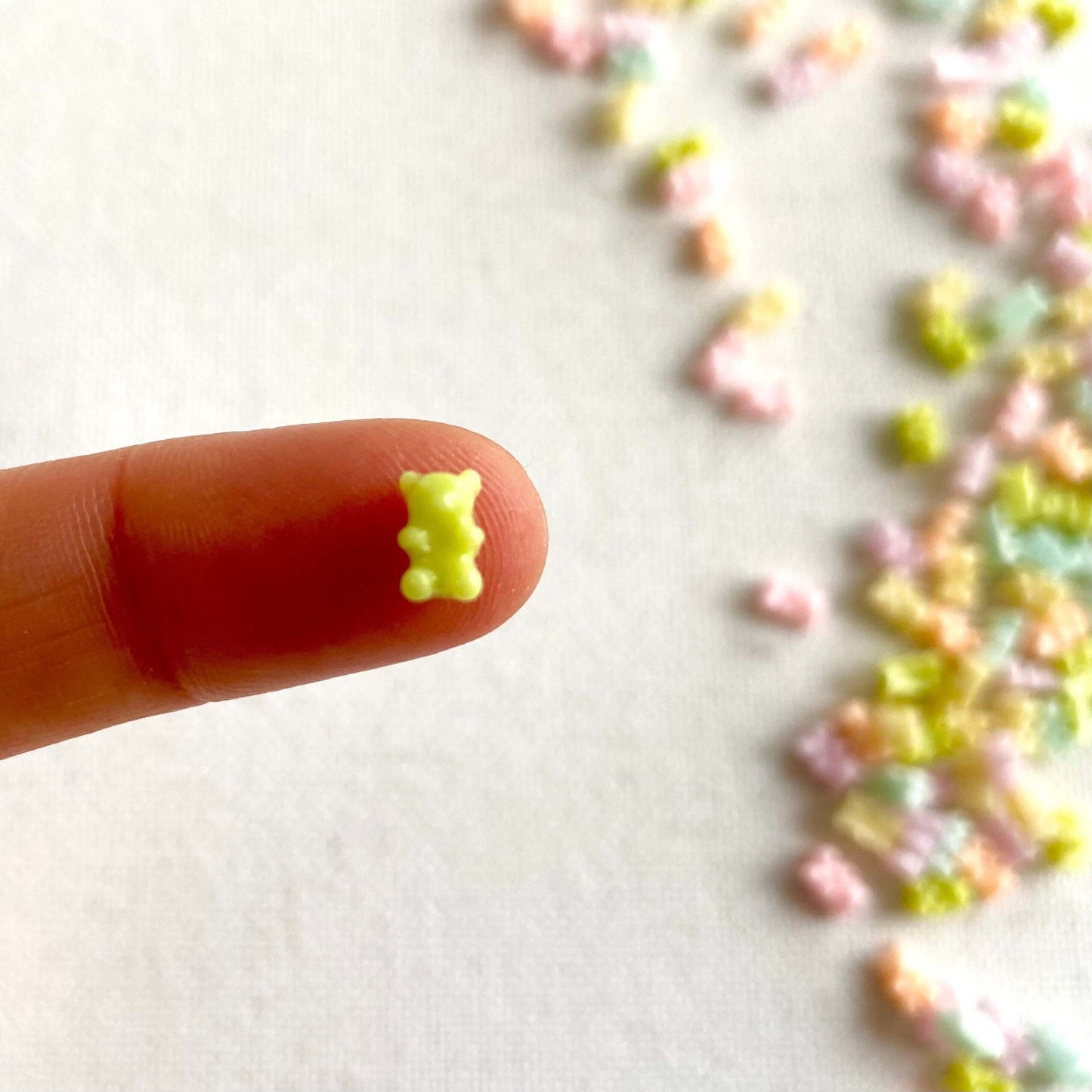 Gummy bear Pastel colours miniature Micro 7mm Gummy bears - Blacksparrowuk