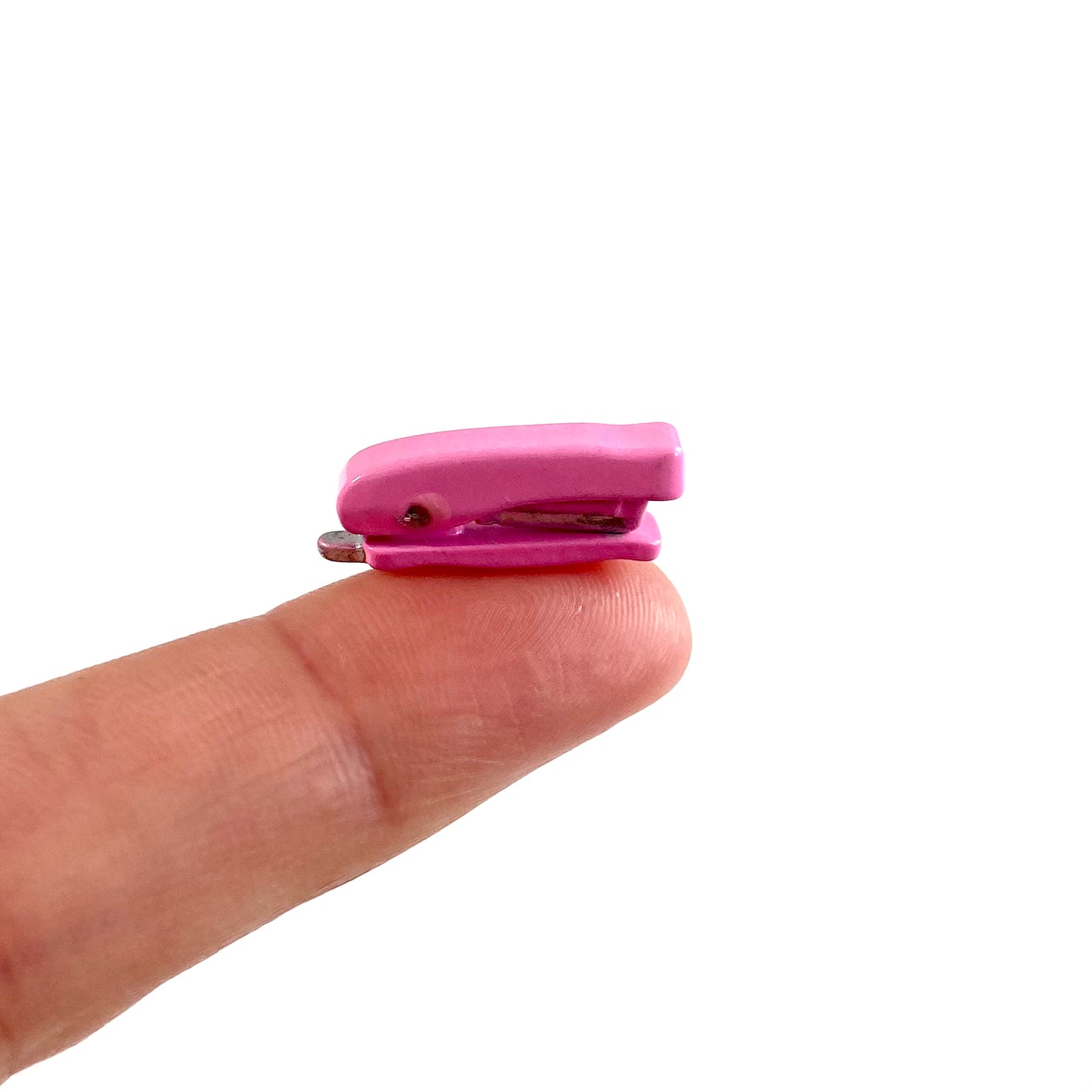 Miniature Stapler pink 1/6 Scale Metal Doll stationery Blythe Barbie size - Blacksparrowuk