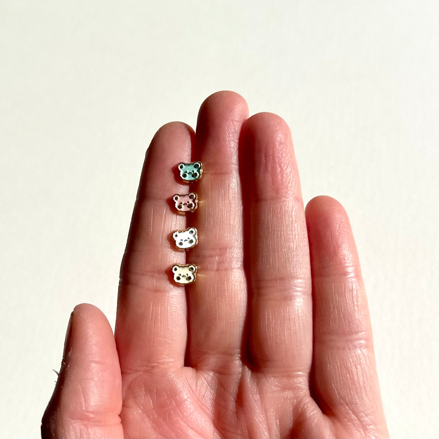 Bear buttons for making doll clothes 7mm shank metal