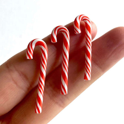 Miniature Candy Cane Christmas tree sweet decorations 29mm Red White