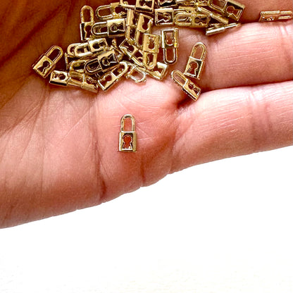 Super tiny padlock charms 4mm metal Miniature