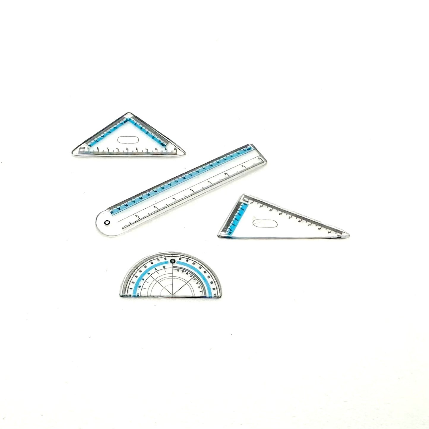 Dollhouse miniature stationery ruler measure set