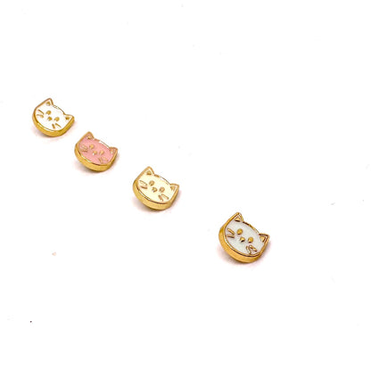 7mm Miniature Cat buttons pastel colours