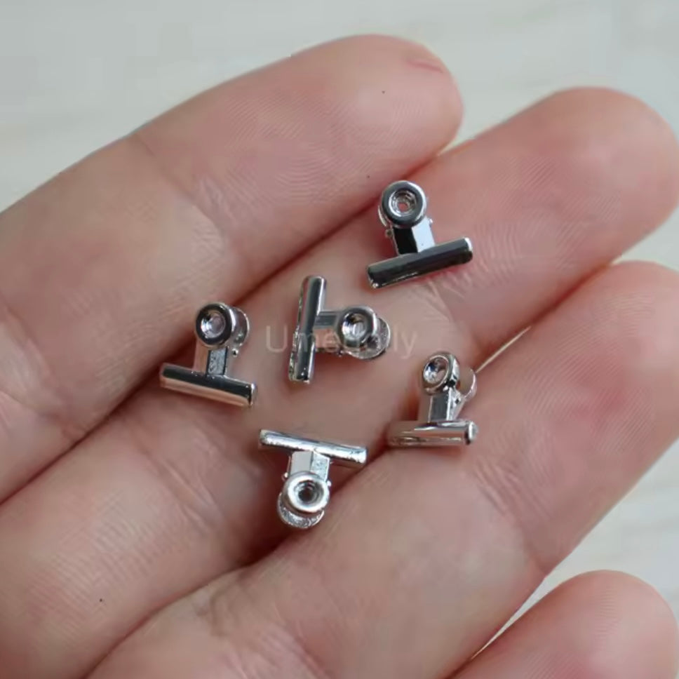 Dollhouse stationery Bulldog style clips 5 pack