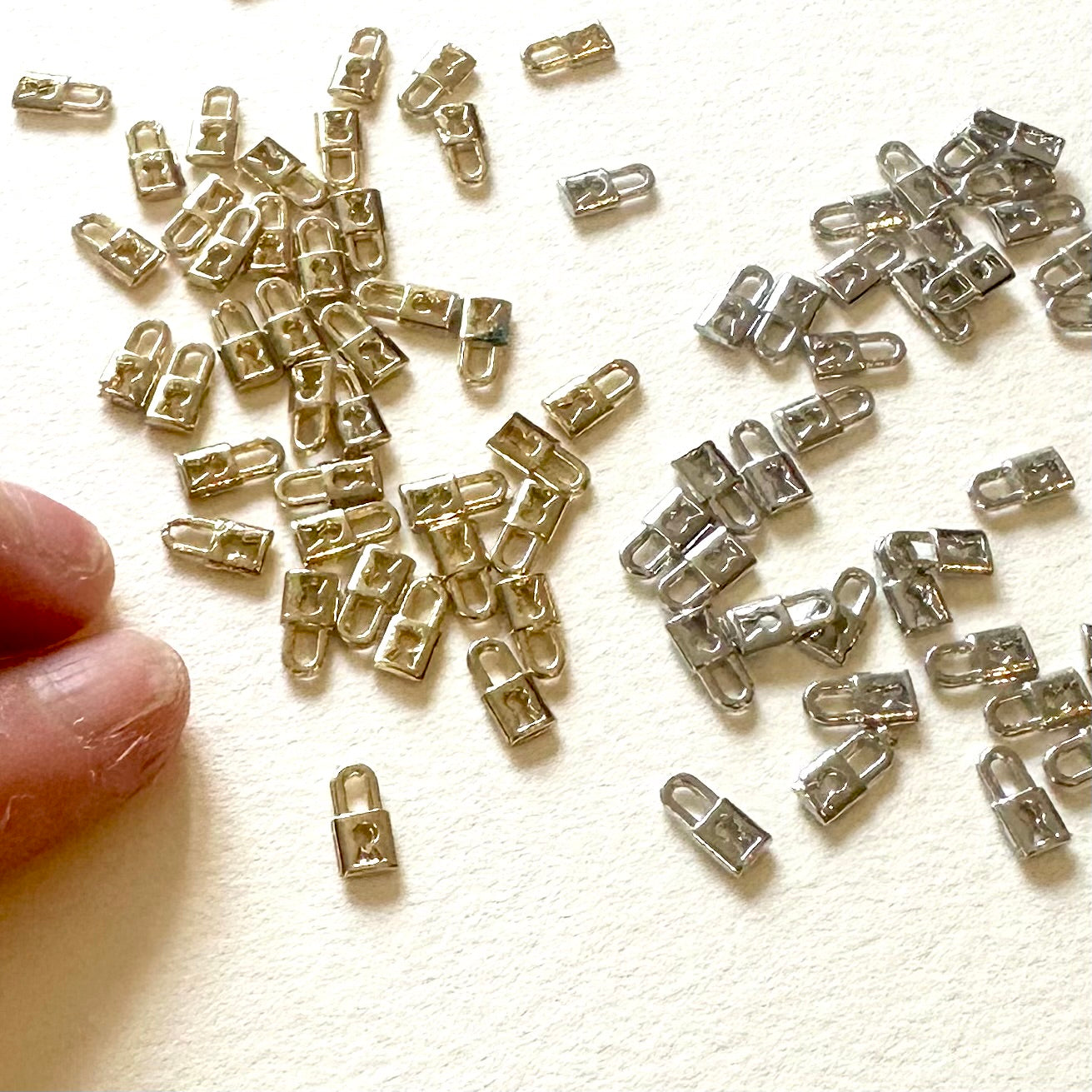 Super tiny padlock charms 4mm metal Miniature