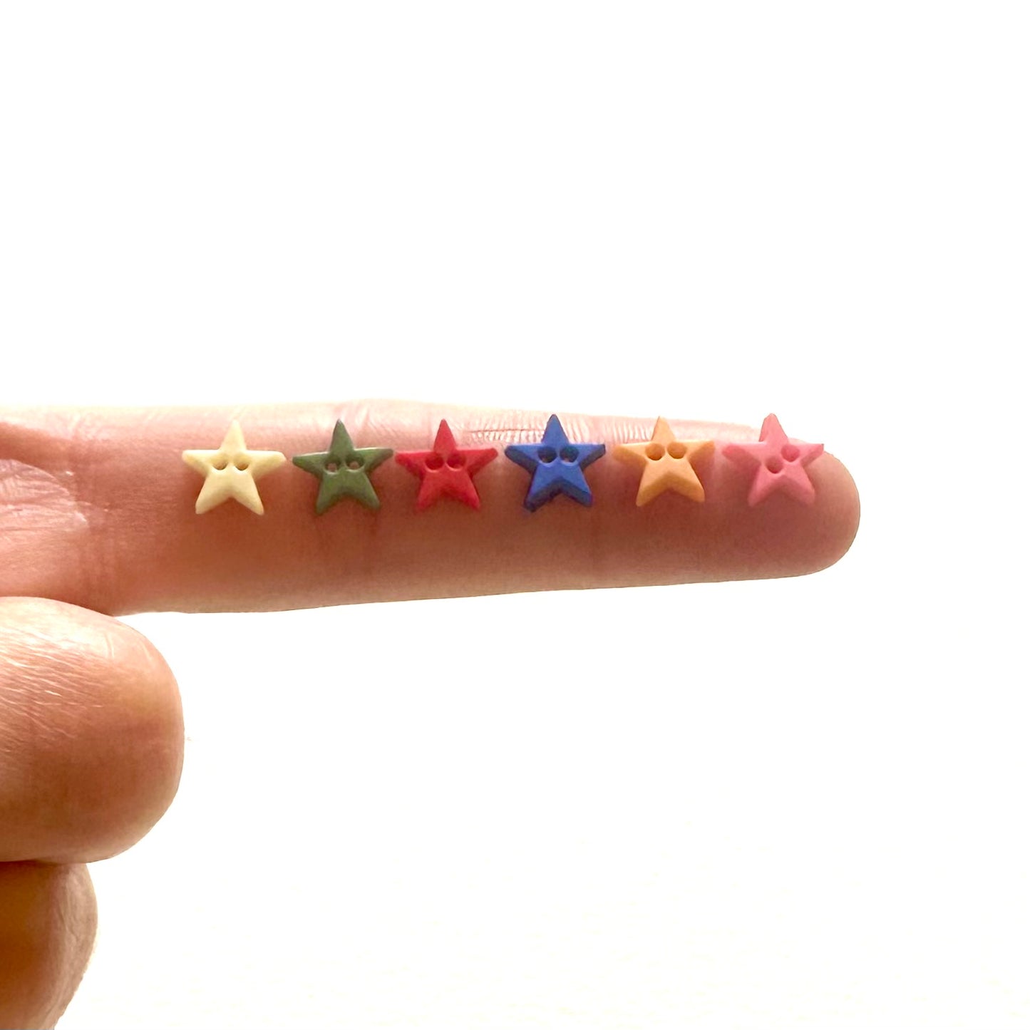 8mm Miniature star Buttons 2 Hole plastic