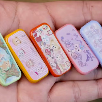 Dollhouse miniature pencil case tin stationery