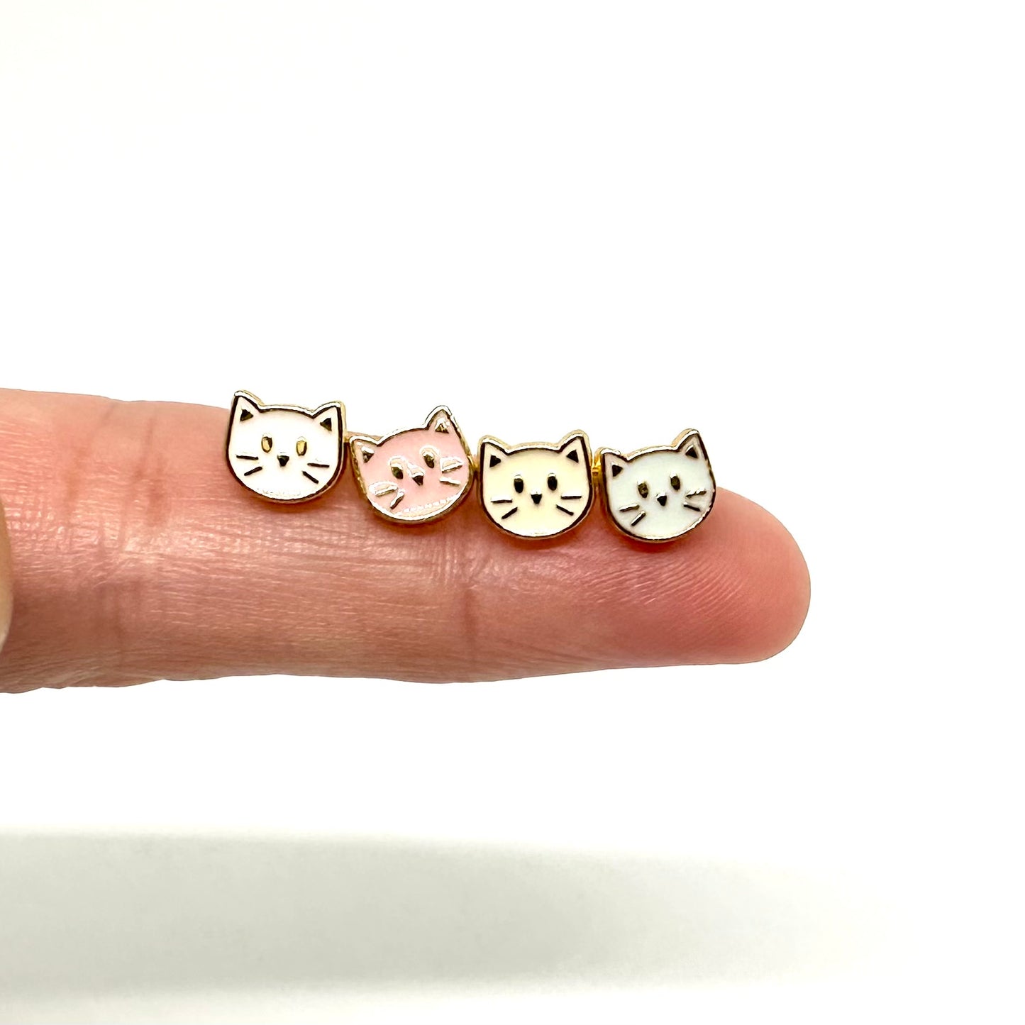 7mm Miniature Cat buttons pastel colours