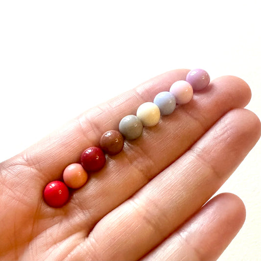Miniature mushroom plastic buttons with shank fastener 7.5mm