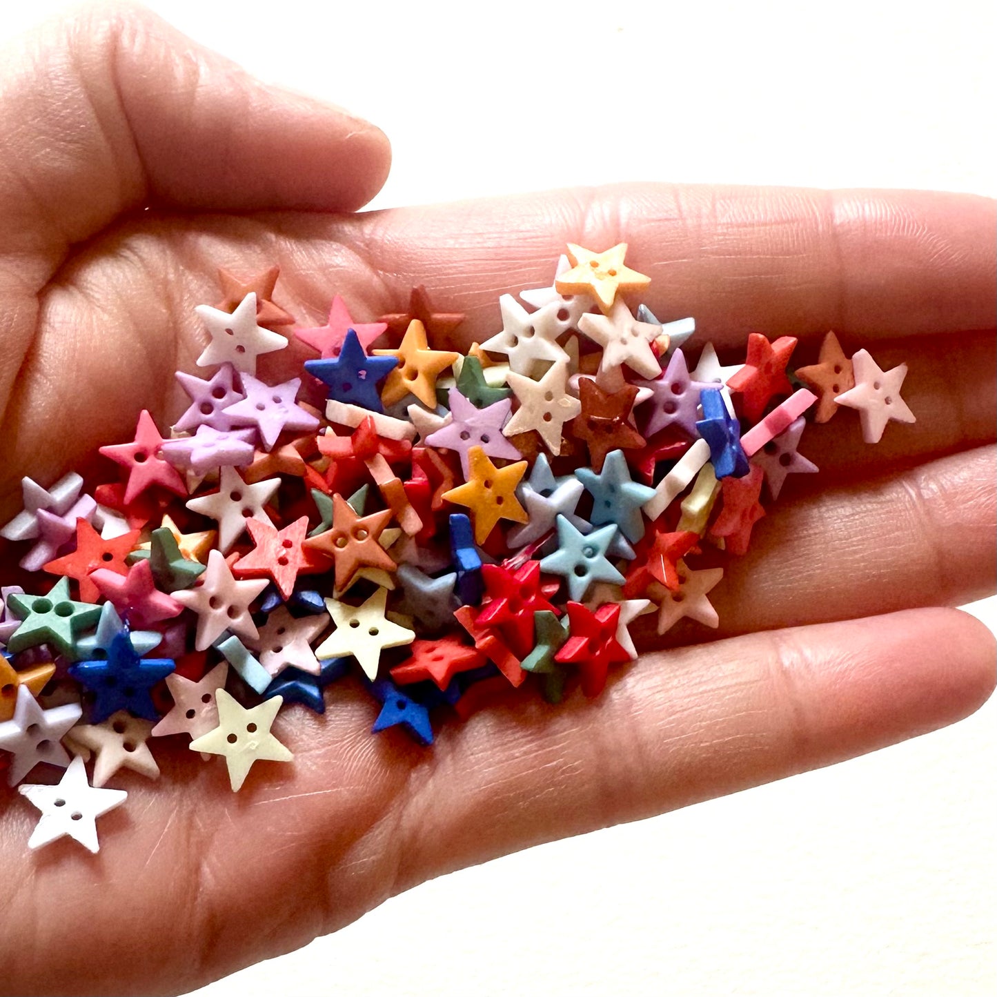 8mm Miniature star Buttons 2 Hole plastic