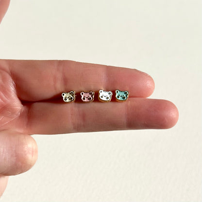 Bear buttons for making doll clothes 7mm shank metal