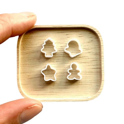 Dollhouse kitchen Christmas cookie Cutter set 4pcs 1/6 scale