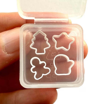 Dollhouse kitchen Christmas cookie Cutter set 4pcs 1/6 scale