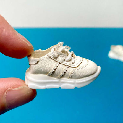 Doll trainers Blythe Doll sneakers White Miniature Sports shoes - Blacksparrowuk