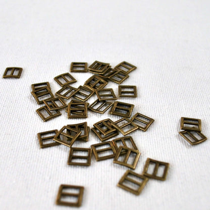 Mini buckles 10mm outer 7mm inner Dolls Square overall buckles - Blacksparrowuk