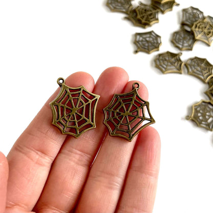 Halloween charms Spider web Cobweb Halloween pendant - Blacksparrowuk