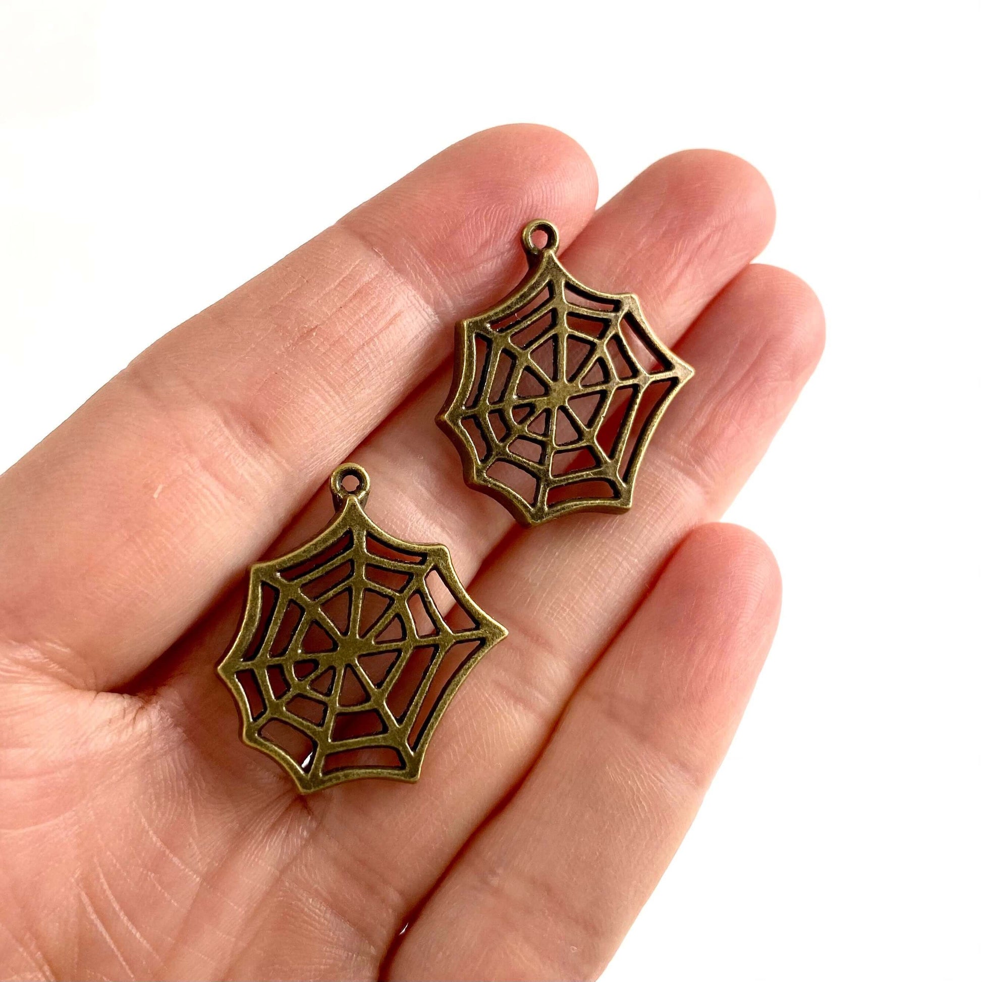 Halloween charms Spider web Cobweb Halloween pendant - Blacksparrowuk