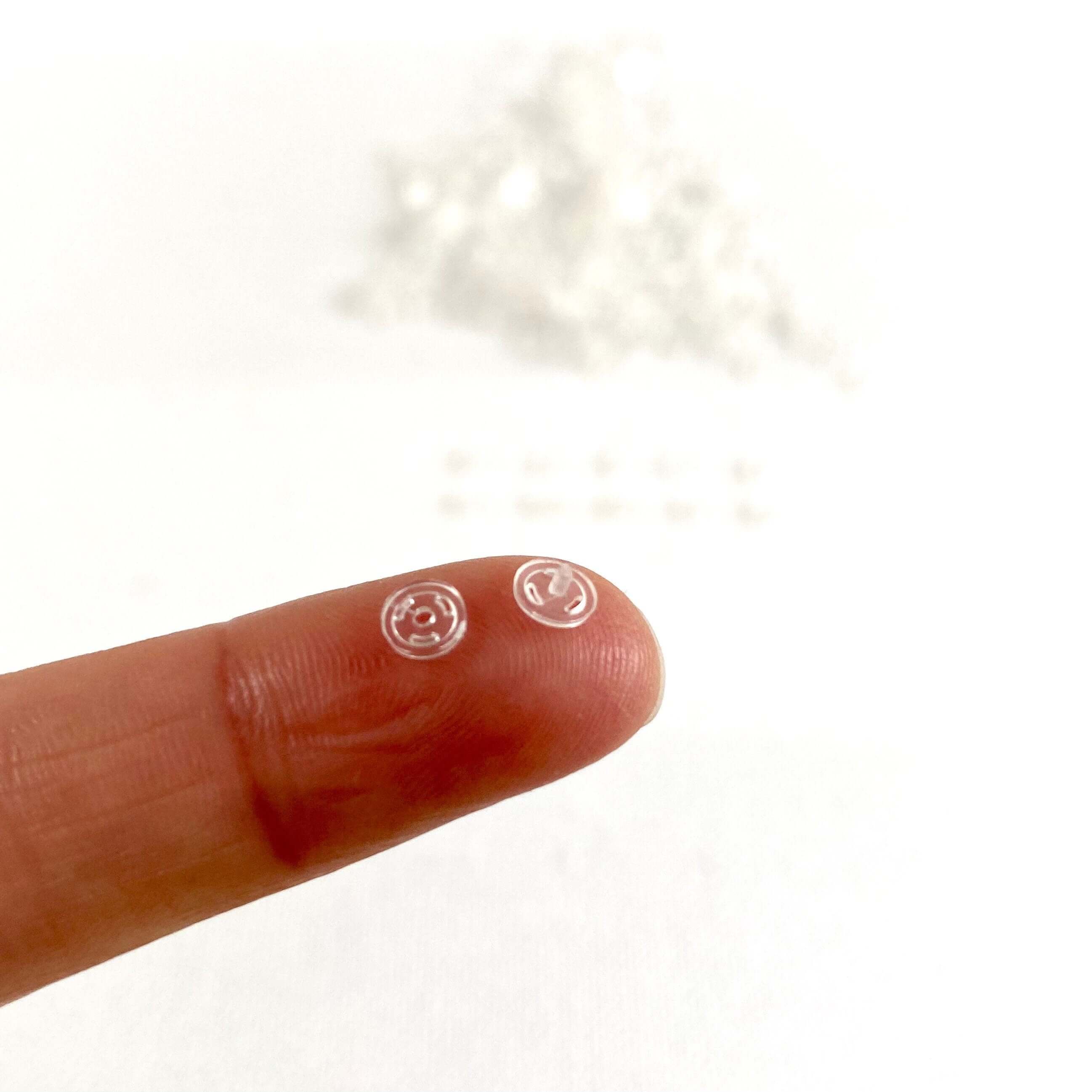 Snap Button Plain Clear snap buttons 4mm Super Tiny