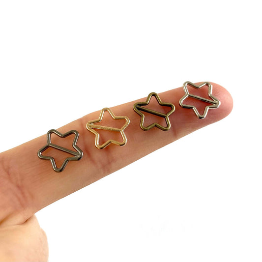 Miniature Star buckles 10mm (7mm inner) Doll shoe buckles - Blacksparrowuk