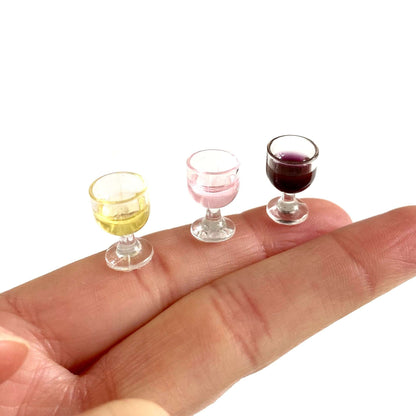 Miniature Kitchen Wine glasses 1/12 resin Dolls kitchenware - Blacksparrowuk