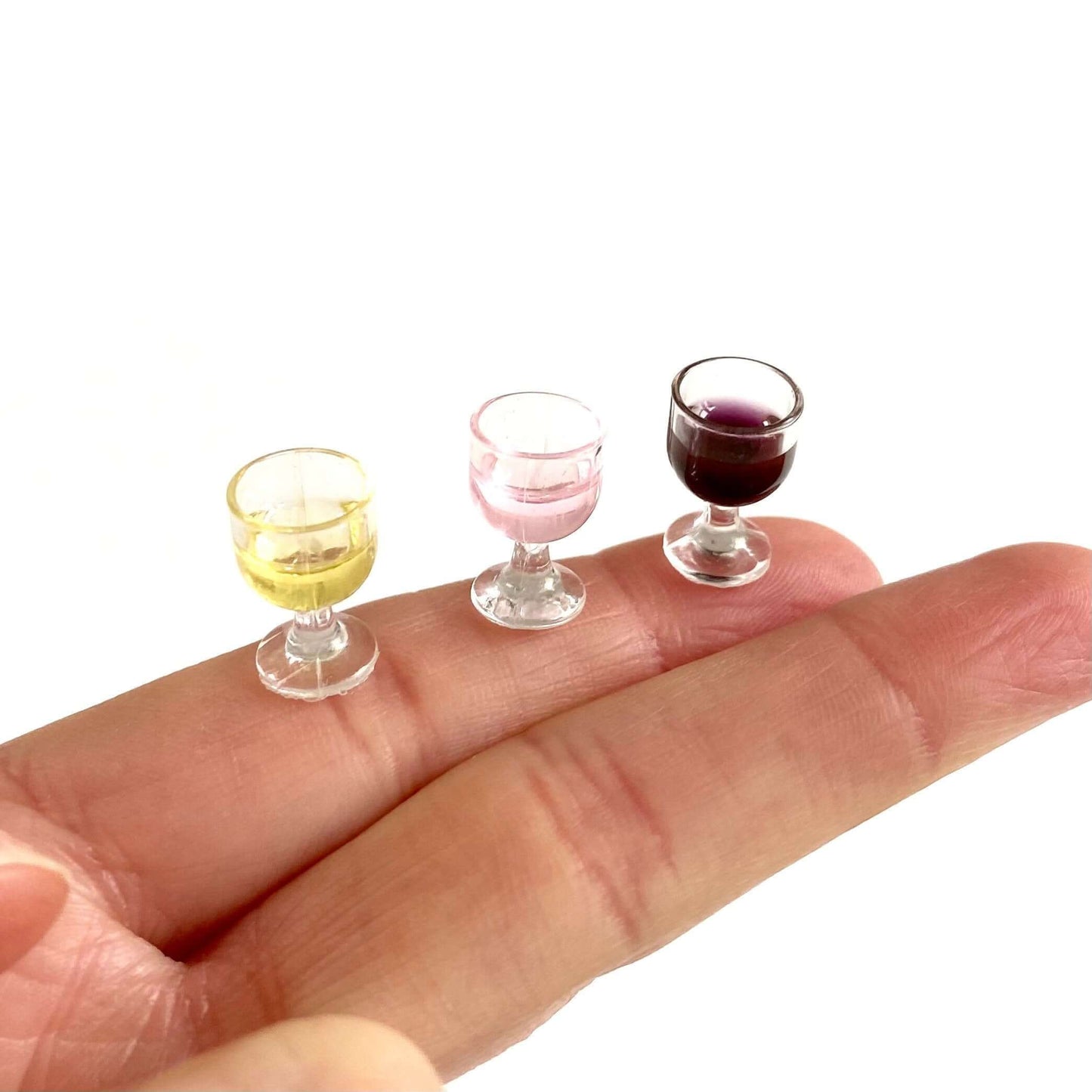 Miniature Kitchen Wine glasses 1/12 resin Dolls kitchenware - Blacksparrowuk