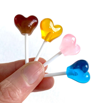 Heart Resin Lollipops miniature Resin Candy - Blacksparrowuk