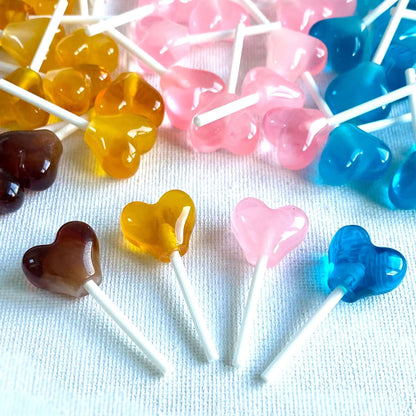 Heart Resin Lollipops miniature Resin Candy - Blacksparrowuk