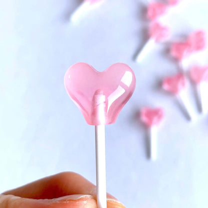 Heart Resin Lollipops miniature Resin Candy - Blacksparrowuk