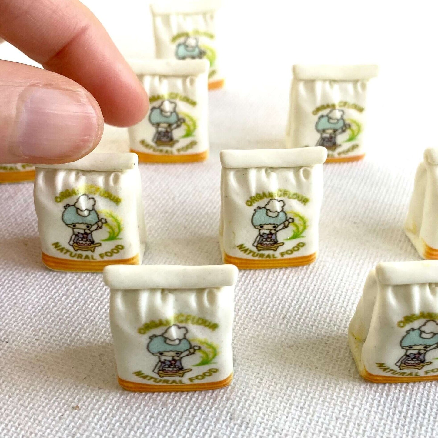 Dollhouse Miniature food Organic Flour bag 1/12 scale - Blacksparrowuk