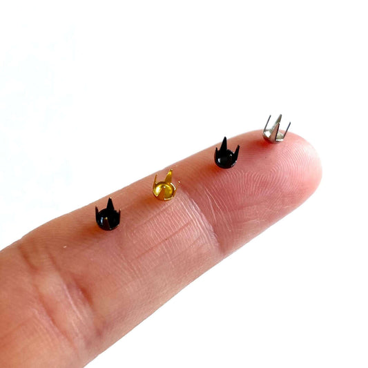 3mm metal Claw studs - Blacksparrowuk