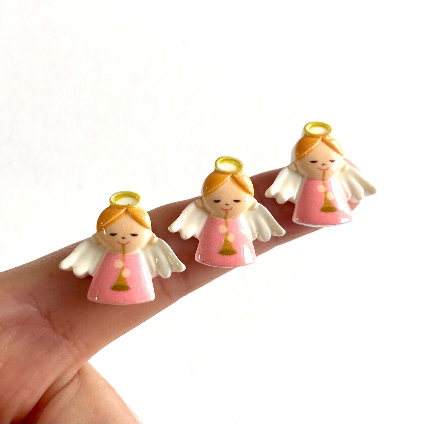 Angel charms Miniature 20mm Flat back resin charm figurines - Blacksparrowuk