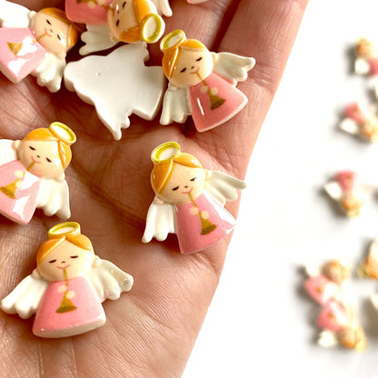 Angel charms Miniature 20mm Flat back resin charm figurines - Blacksparrowuk