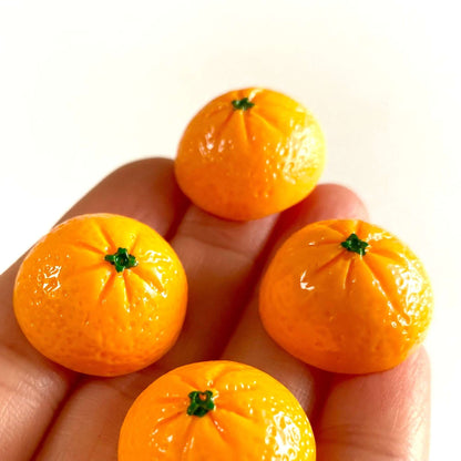 Orange halves Flat back resin Fruit cabochon - Blacksparrowuk