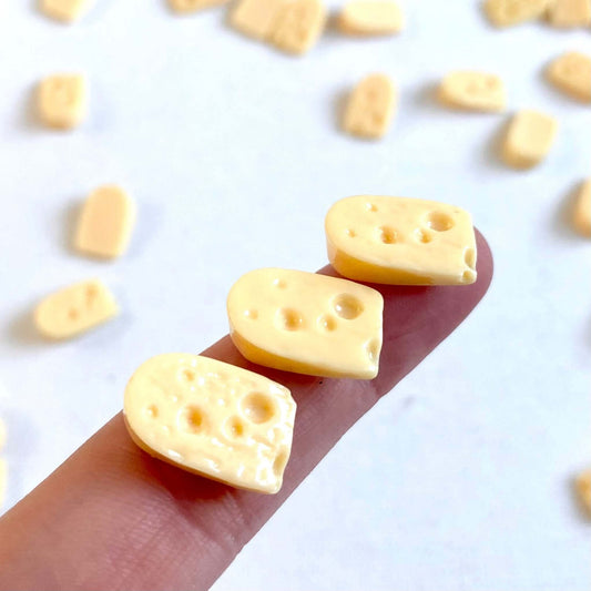 Miniature cheese flat back 1/6 scale food - Blacksparrowuk