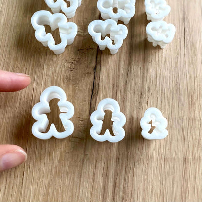 Miniature Cookie Cutters Gingerbread man Cookie Cutters Polymer Clay cutter - Blacksparrowuk