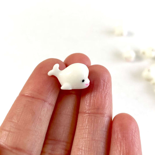 Miniature Dolphin resin figurine White - Blacksparrowuk