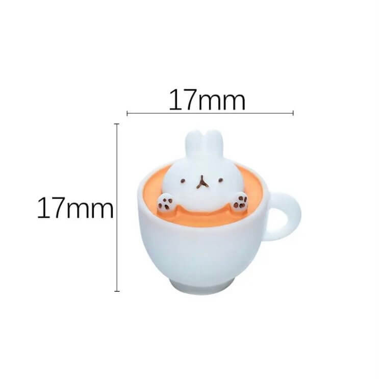 Kawaii Bunny Cappuccino froth Cup charms Bento box - Blacksparrowuk