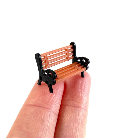 Tiny bench chair Dollhouse furniture plastic Dollhouse Miniature - Blacksparrowuk